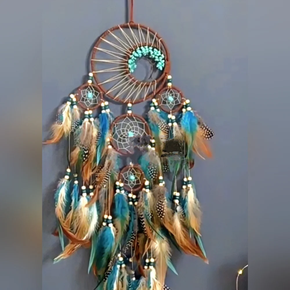 Dream Catcher Turquoise Indian Ojo Tree of Life Dreamweaver Oho